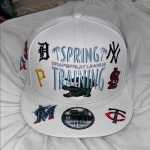 White Spring Training Snapback Hat
